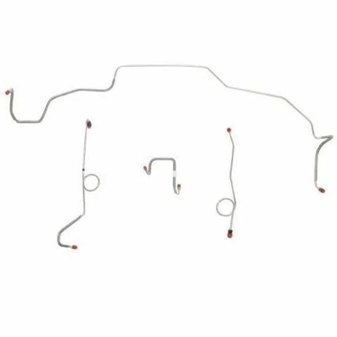 1968-70 Dodge Coronet Front Brake Line Kit Drum Brakes 4 Piece - RKT6804SS